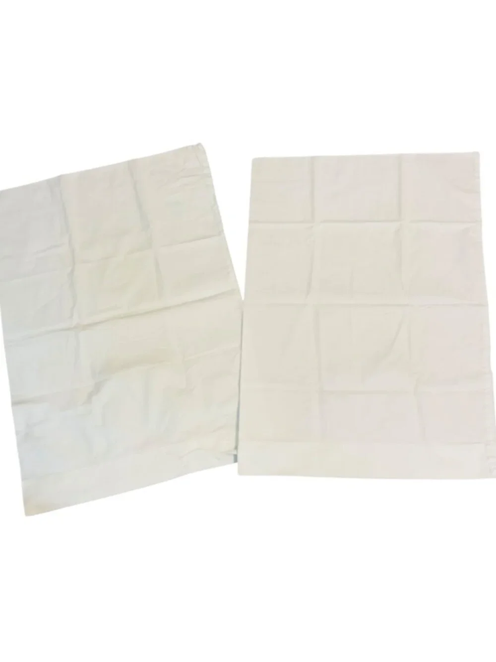 Vintage White Standard Pillowcase Pair Blue His & Hers Bloomers Appliqué